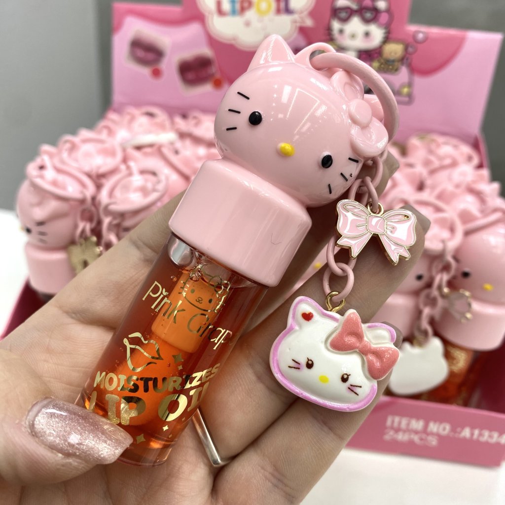 Lip oil Hello kitty + chaveiro A1334 - Pink Grape