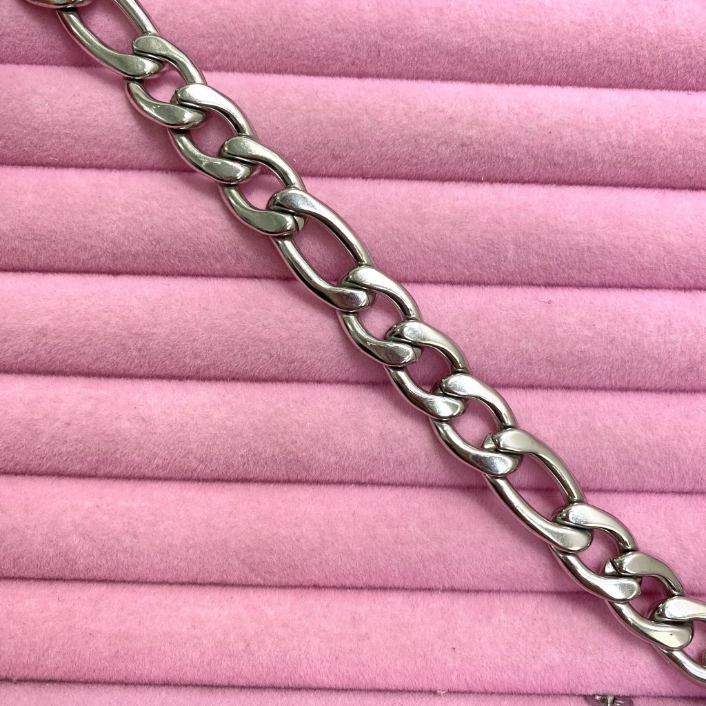 Pulseira masculina em aço inox Modelo Elos grande ✨
