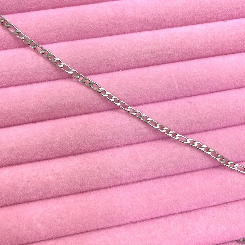 Pulseira masculina em aço inox Modelo elos fino ✨