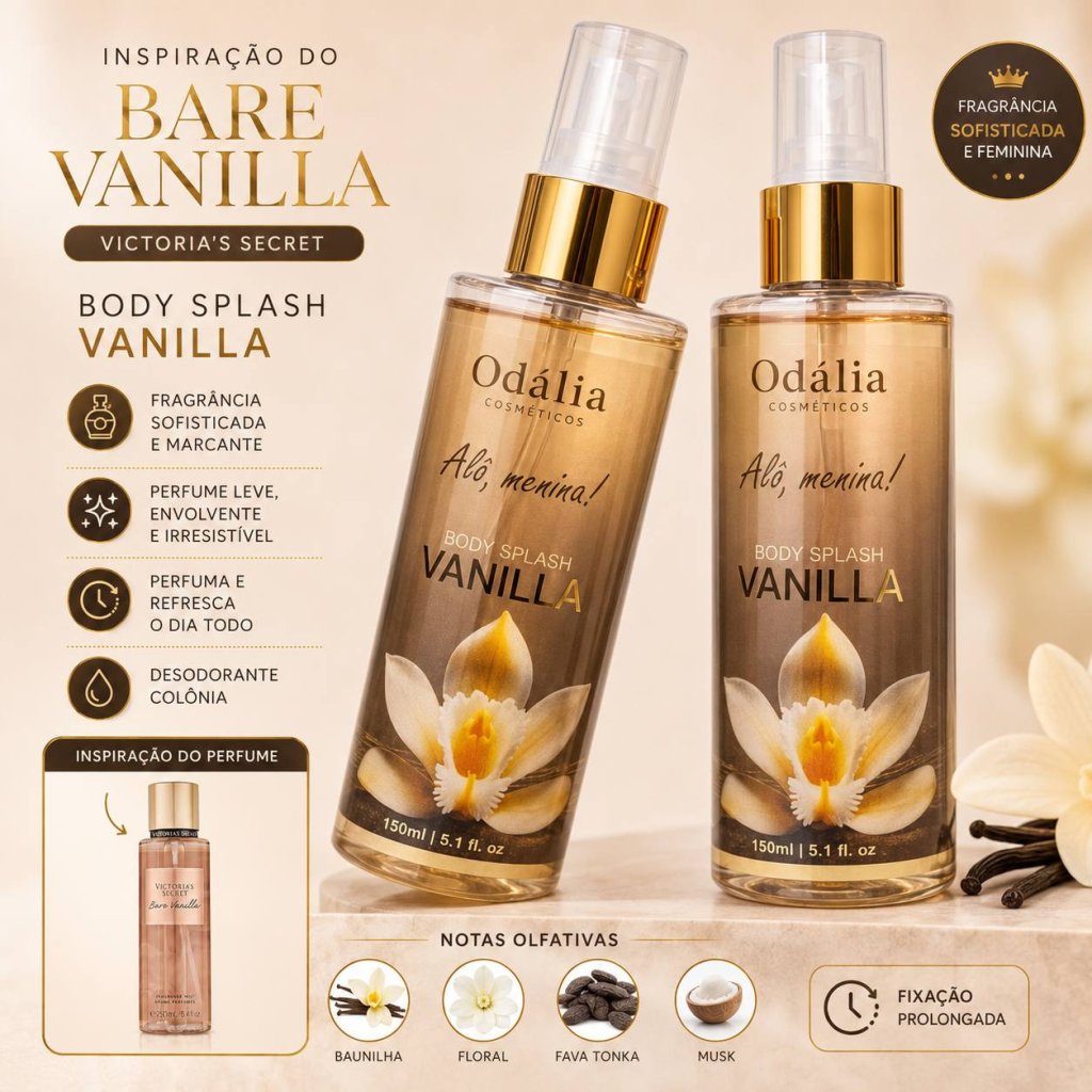 Body Splash Alô Menina Vanilla - Odália PBS0119