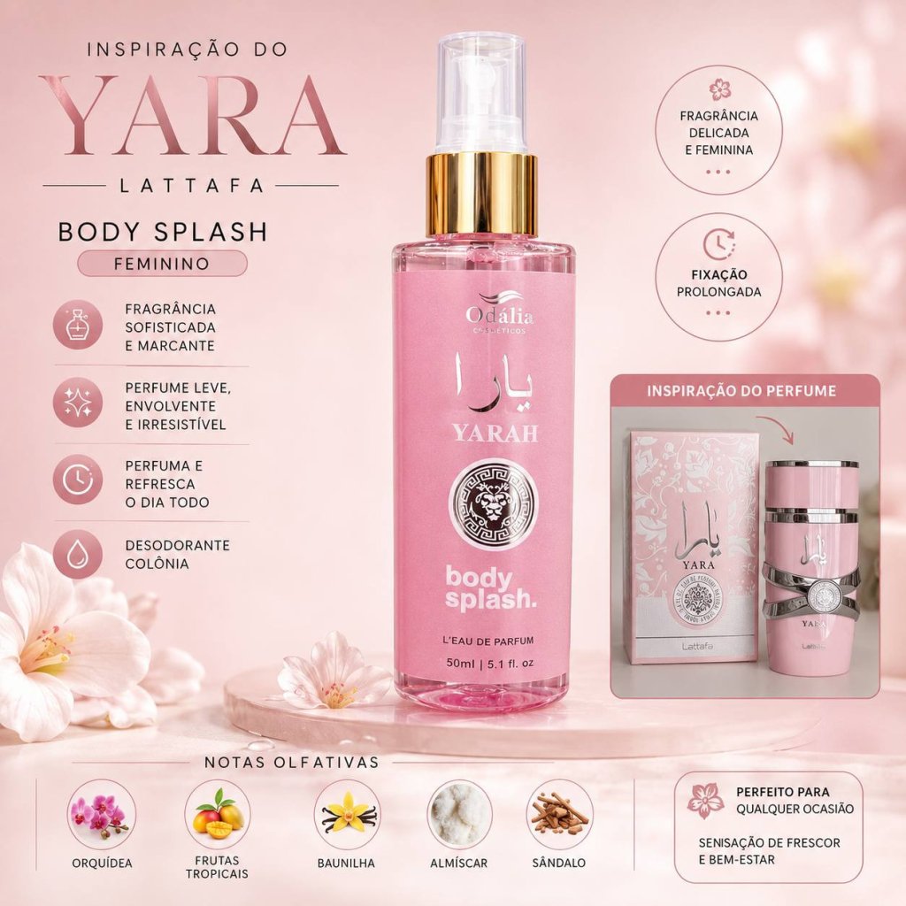 Body Splash Yarah Arábe - Odália PBS0120