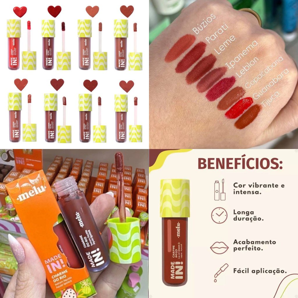 Batom Líquido Charme Do Rio By Made In Melu - Ruby Rose BAT0126