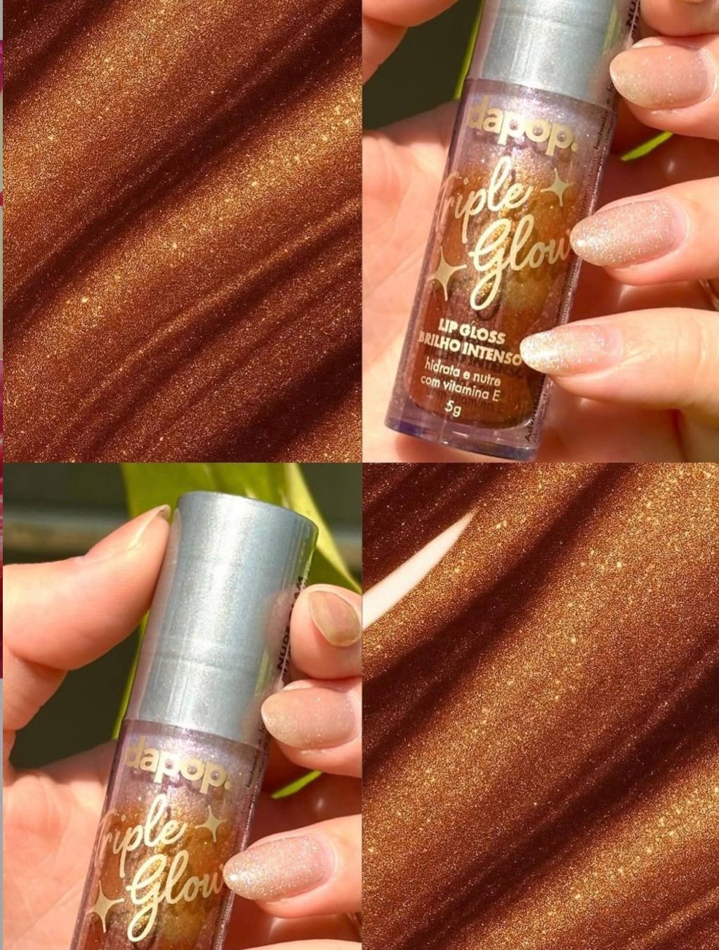 Gloss Labial Triple Glow Nude Glam - Dapop GLOS0379