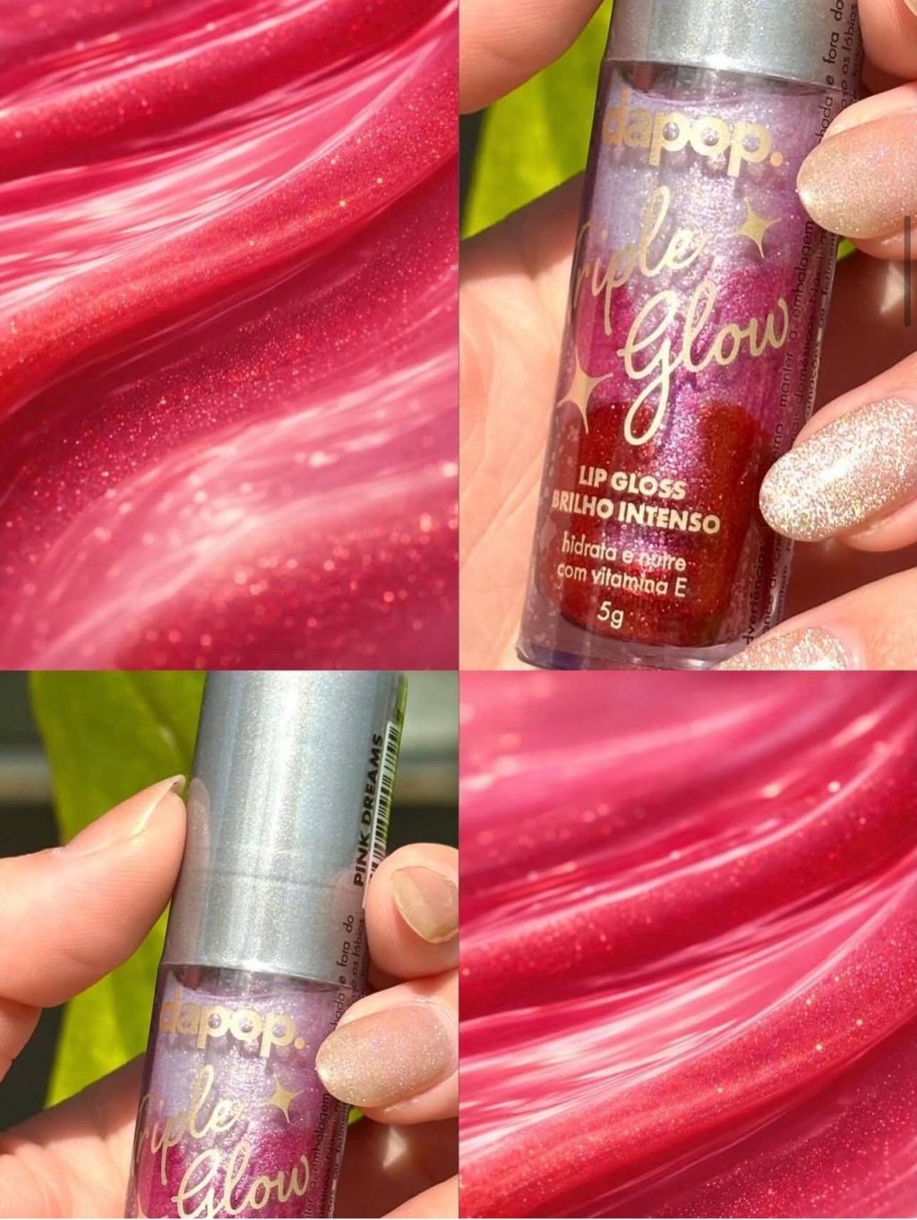 Gloss Labial Triple Glow Pink Dreams - Dapop GLOS0381