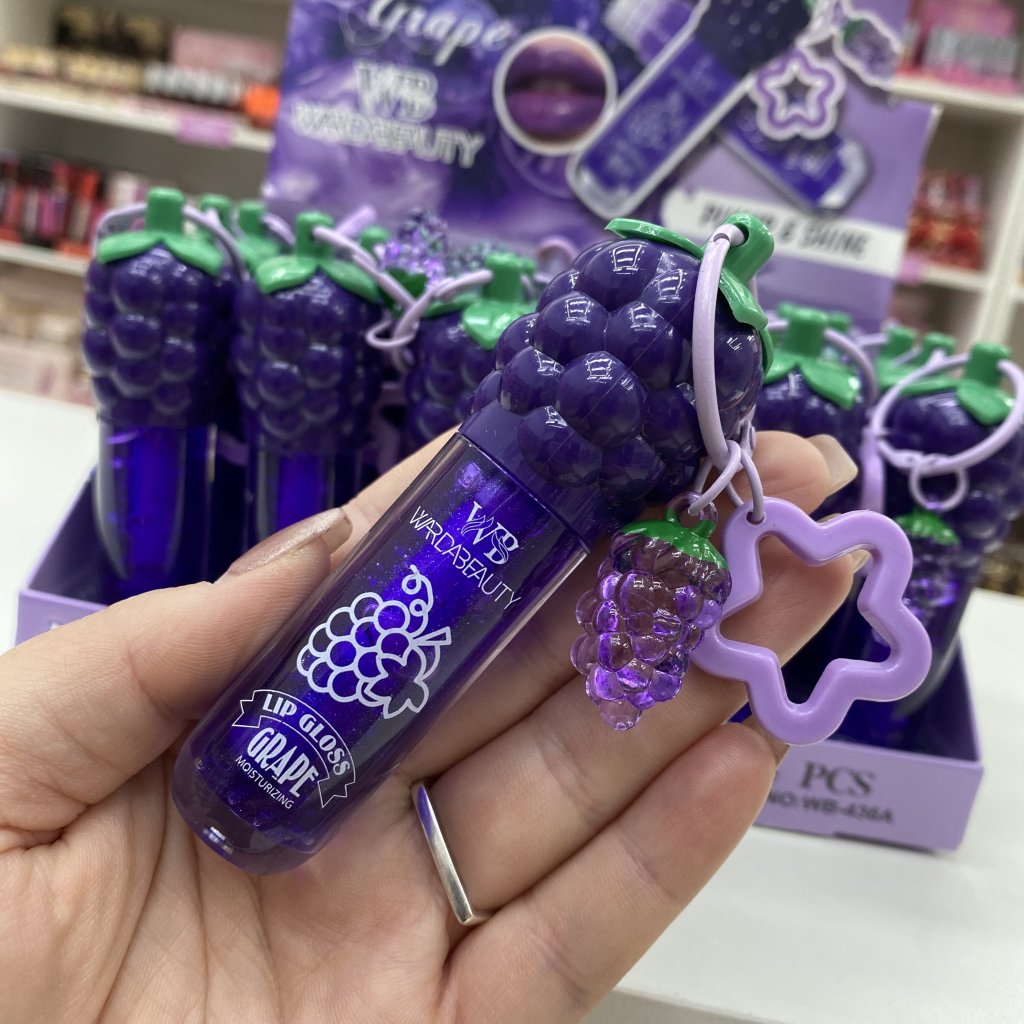 Gloss Labial Grape + Chaveiro Uva WB-436A - WardaBeauty GLOS0387