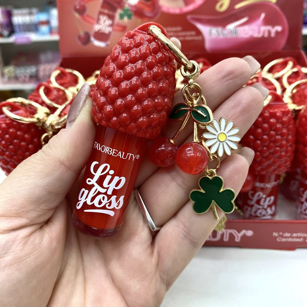 Gloss Labial + Chaveiro Cereja 🍒 LG3945 - FavorBeauty GLOS0388