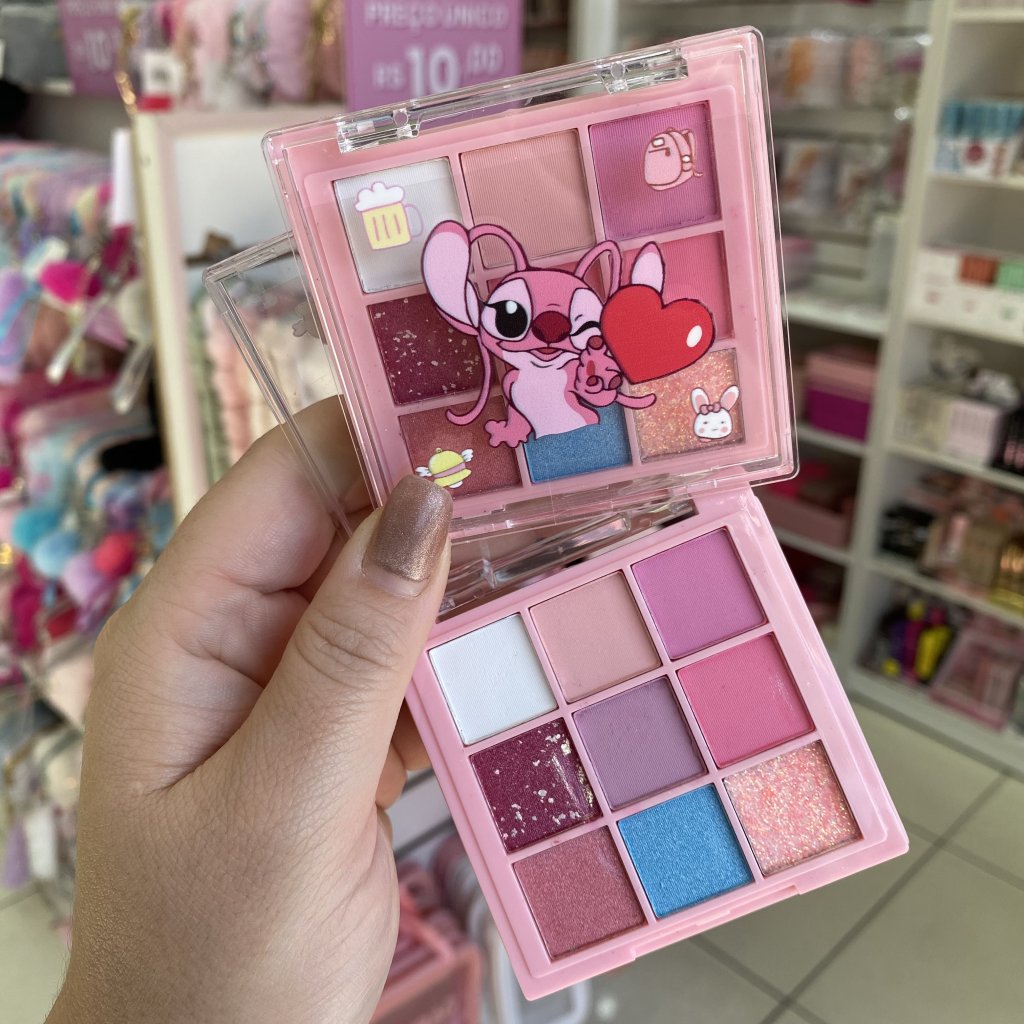 Sombra 9 Cores Stitch Rosa (01) CXY008 - Eyeshadow SOM0313