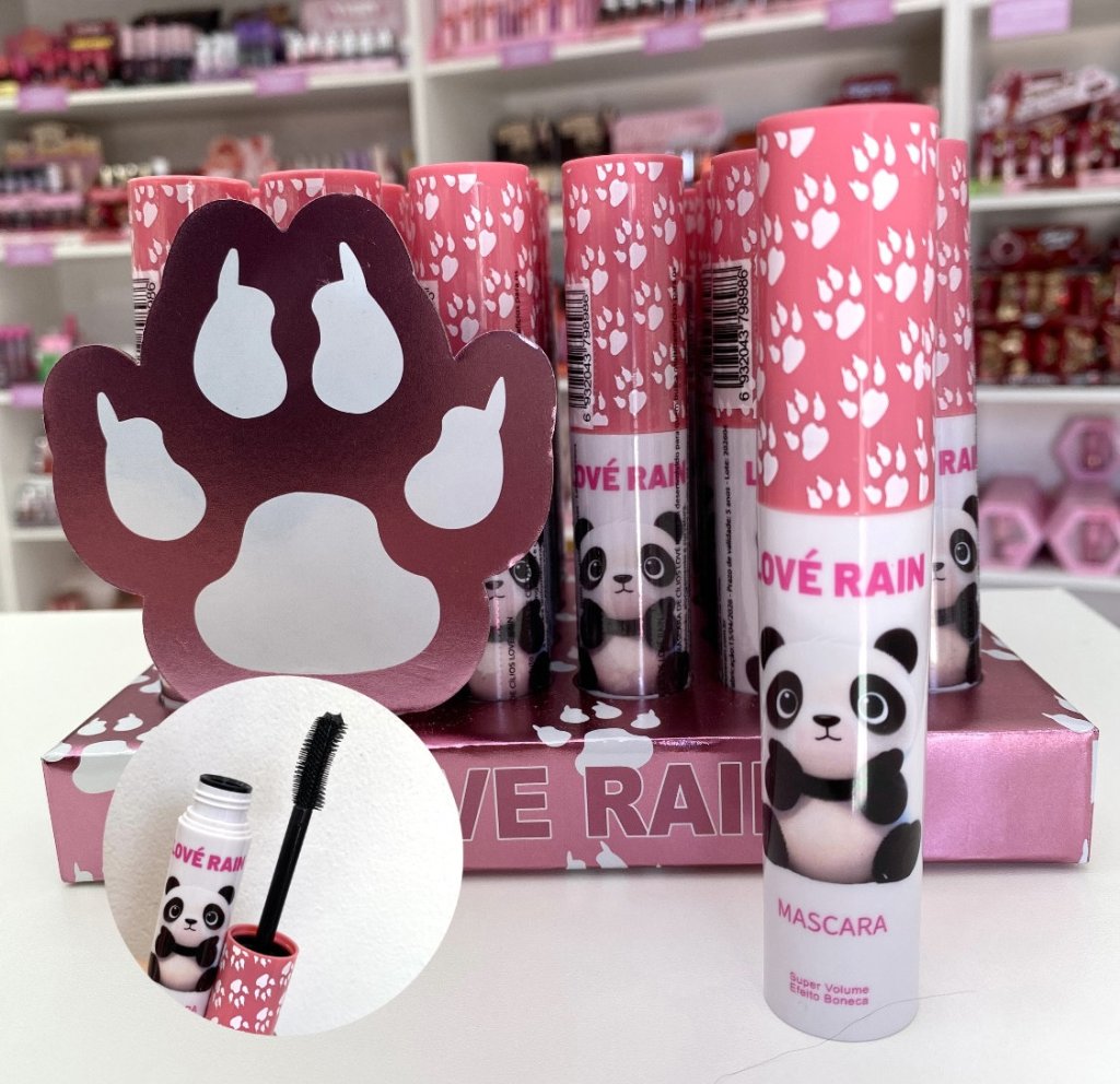 Máscara De Cílios Panda A Prova D’água (Embalagem Rosa) - Lové Rain RIM0111