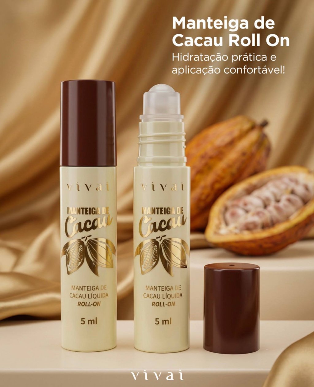 Manteiga de cacau líquida Roll-on - Vivai 