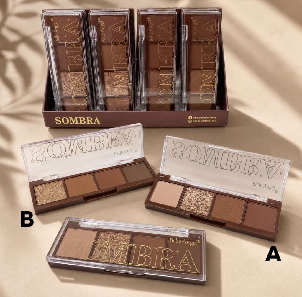Paleta De Sombra 4 Cores (Tons Marrom) - Belle Angel SOM0288