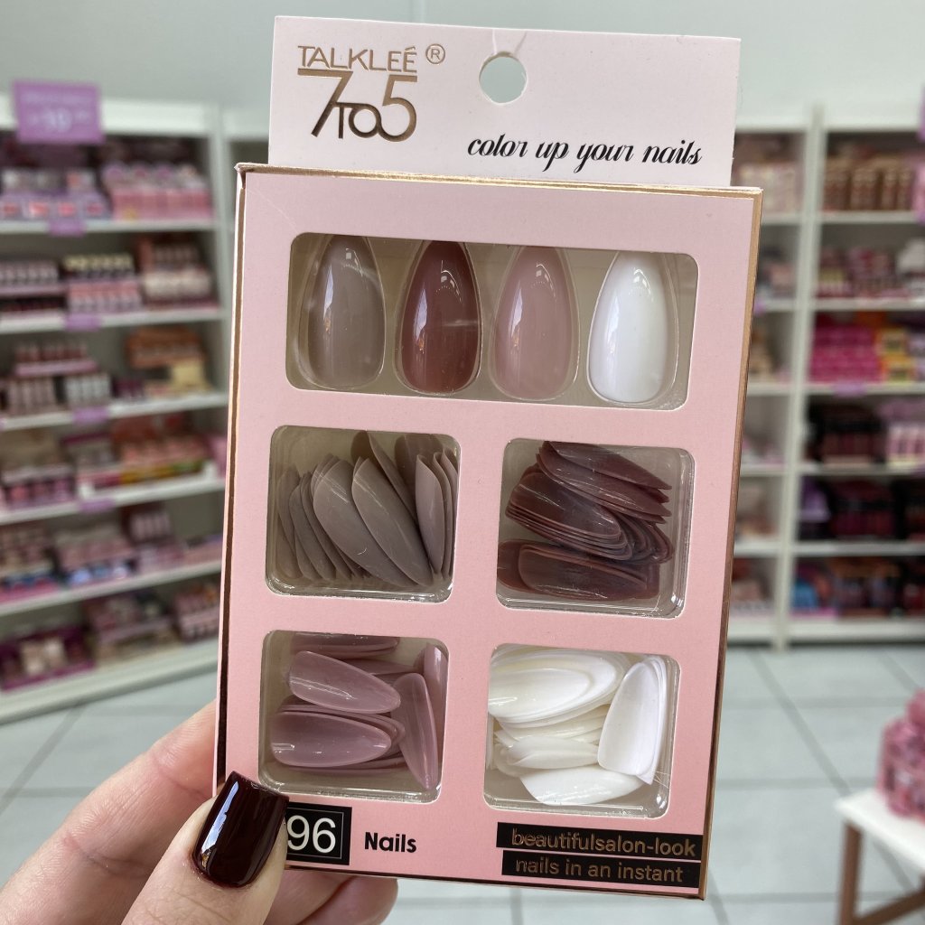 Kit Unhas Postiça 96pçs Modelo Almond - Talkleé UP0213