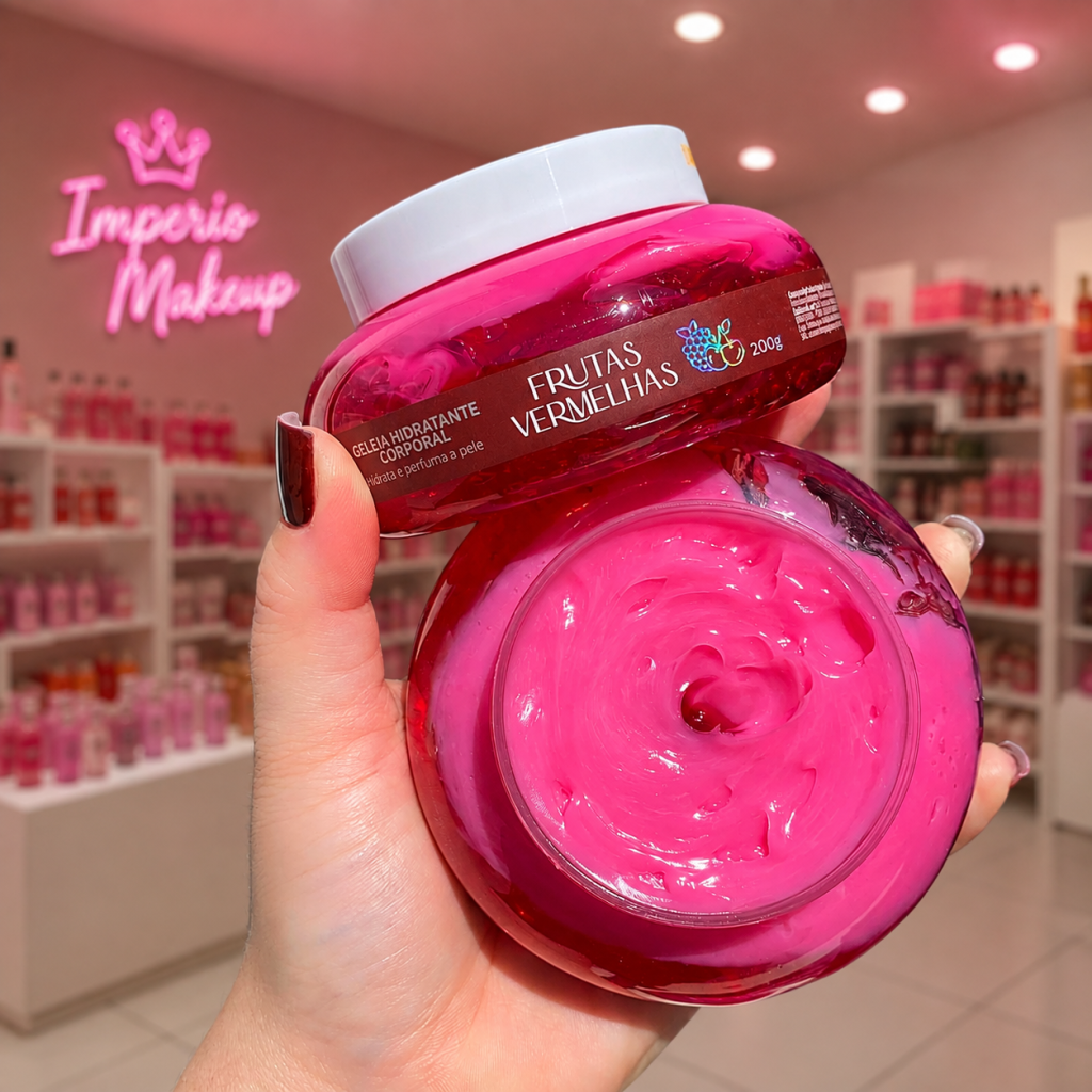 Geleia Hidratante Corporal Hidrata e Perfuma a pele - Frutas Vermelhas 🩷 - Lua e Neve 