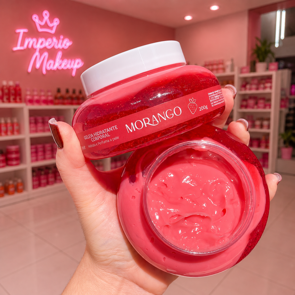 Geleia Hidratante Corporal Hidrata e Perfuma a pele - Morango 🍓  - Lua e Neve 