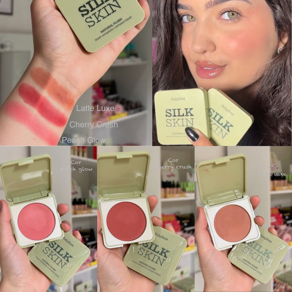 Blush Compacto Natural Flush Linha Silk Skin - Ruby Rose BLU0180