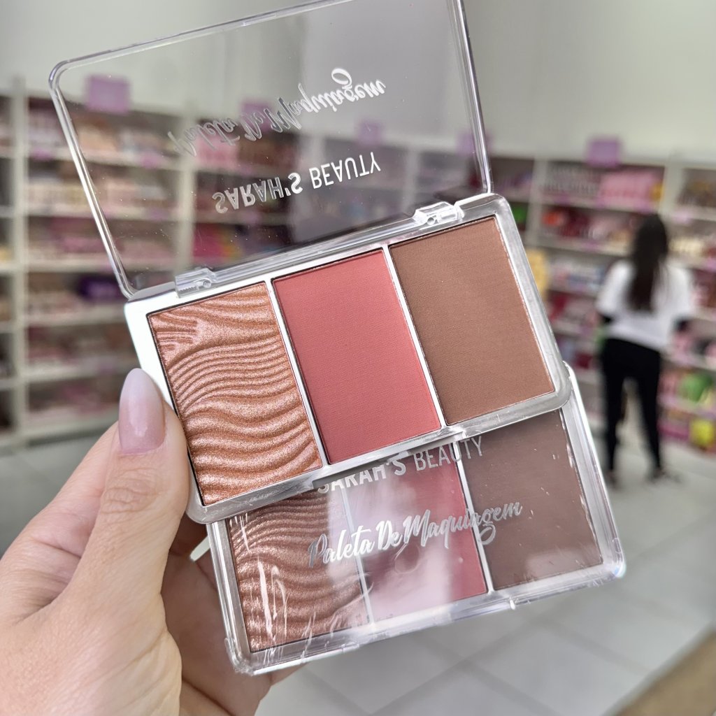 Paleta De Maquiagem Blush, Iluminador E Contorno S6819 - Sarahs Beauty (C) ILU0130