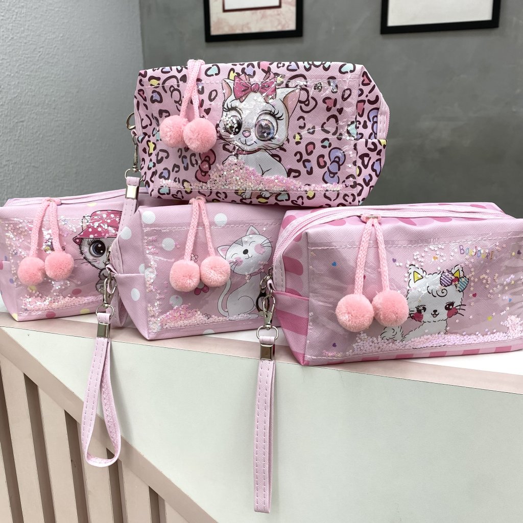 Necessaire Gatinha E Pompom ✨ NEC0043
