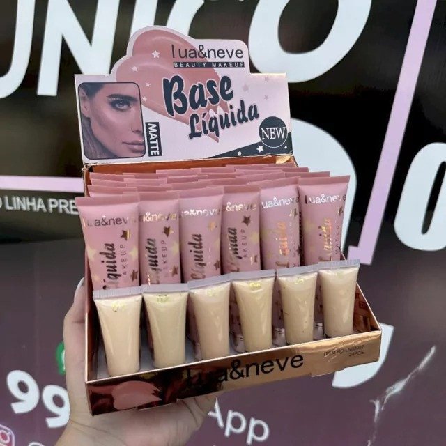 Base líquida matte - Lua e Neve  (Embalagem Rosa)- BS0034