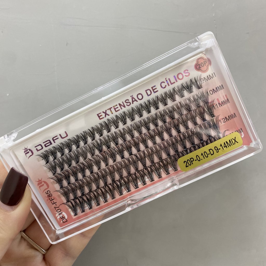 Cílios Tufinho 20P-0.10-D 9-14MIX - Dafu CP0203