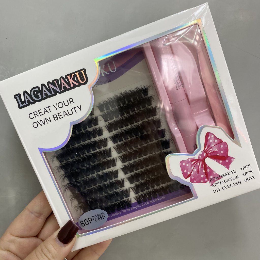 (PREMIUM) Kit Extensão 80P 8-16mm 0.07D - Laganaku CP0208