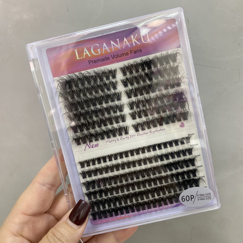 (PREMIUM) Cílios Tufinho 60P/ 8-16mm 0.07D 9-14mm 0.07D - Laganaku CP0215