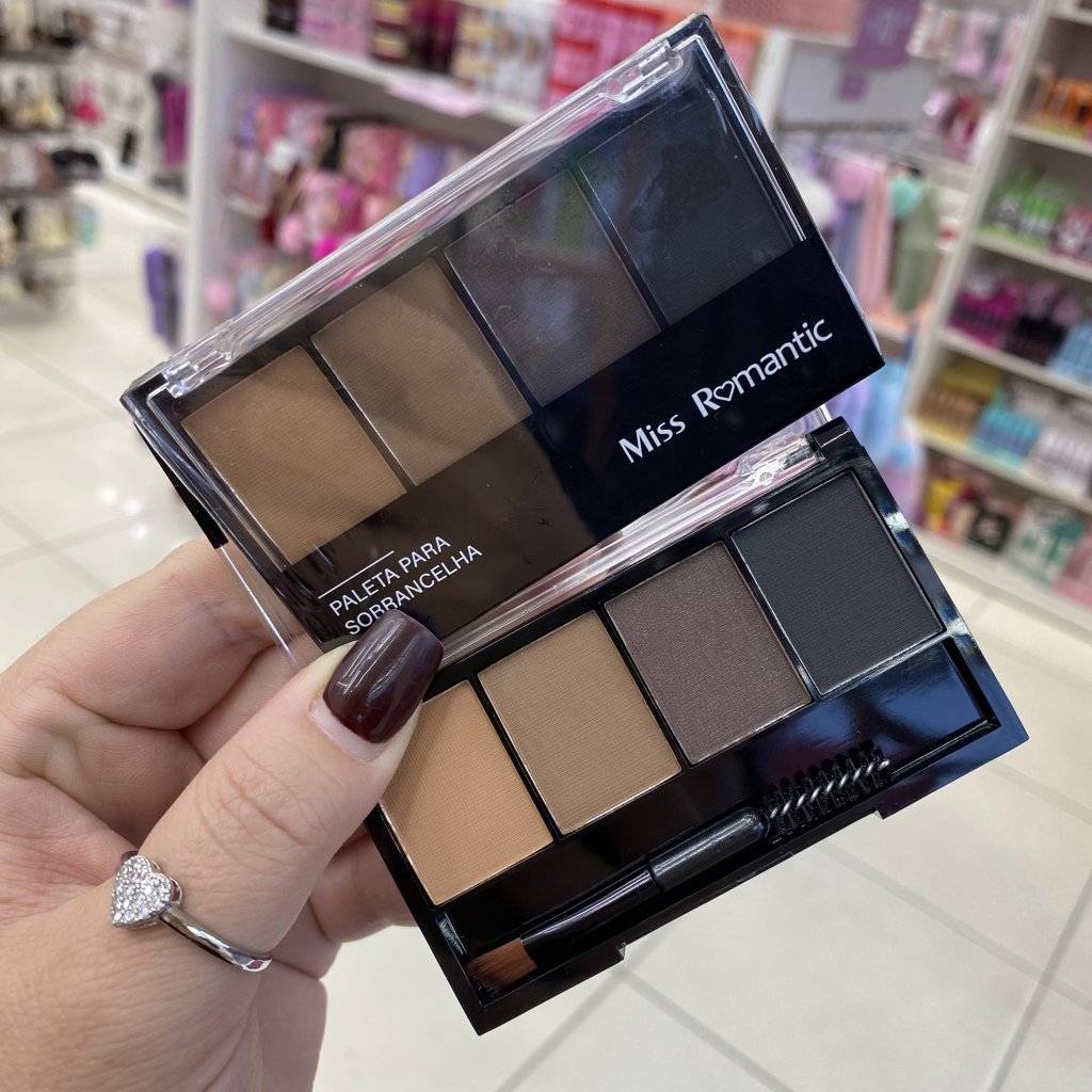 Paleta de sombra para sobrancelha MR-8609 - Miss Romântic 