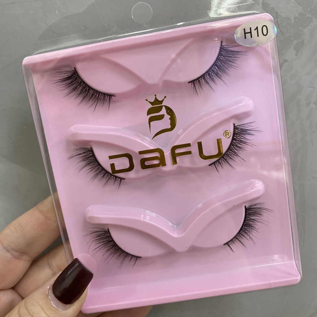 Cílios postiço canto H010 (Embalagem rosa) - Dafu
