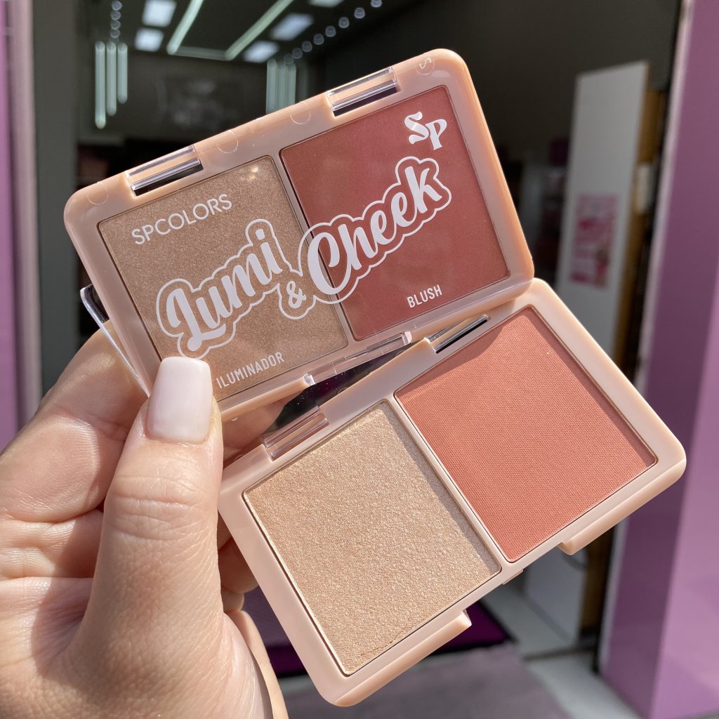 Duo blush e iluminador Lumi e Cheek (A) - SpColors 