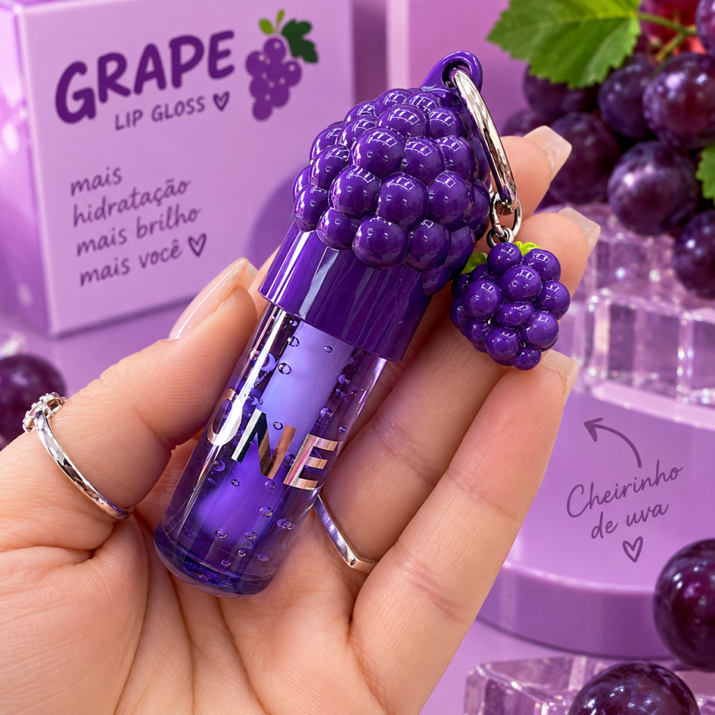 Lip Oil Grape + chaveiro uva 🍇 JSL-077 - Jsyu