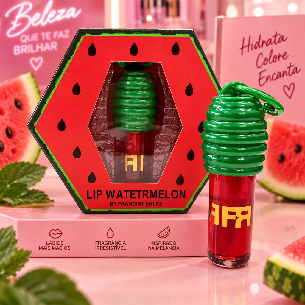 Gloss labial Watermelon + mosquetão 🍉 By Franciny Ehlke 