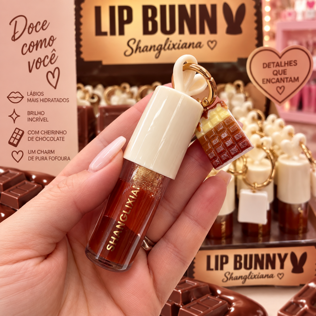 Lip Bunny triple + chaveiro JSL-037 - Shanglixian