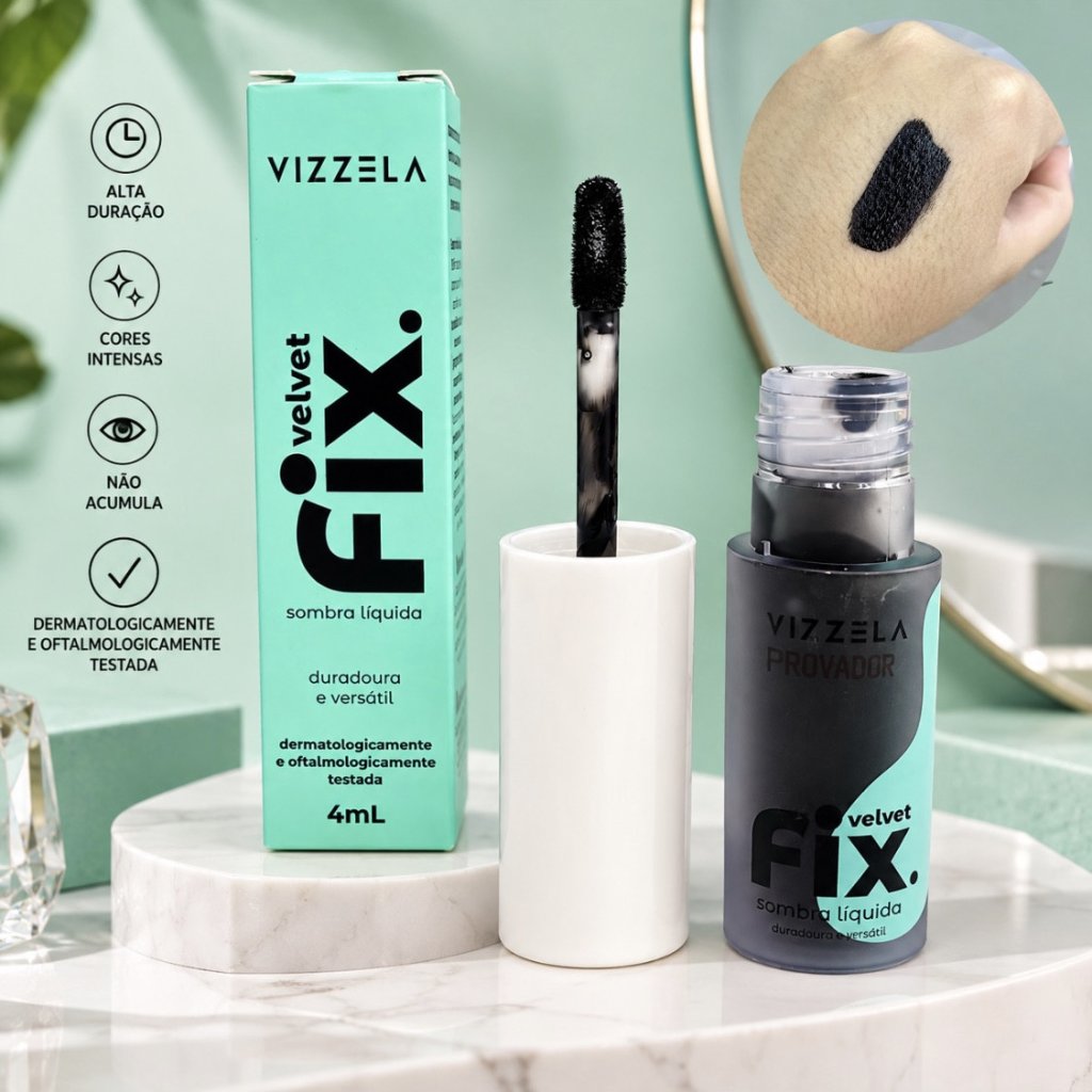 (PREMIUM) Sombra Líquida Black Velvet Fix VZ130 - Vizzela SOM0331