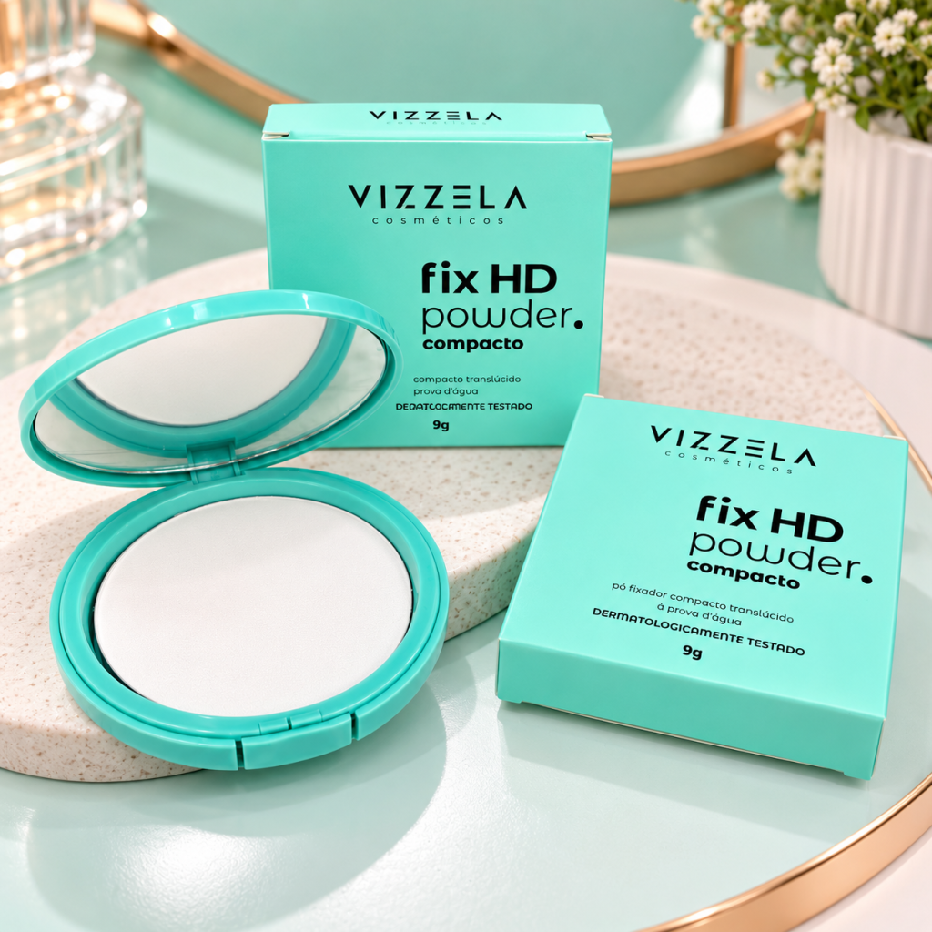 (PREMIUM)Pó Fixador Compacto Fix HD Powder VZ129 - Vizzela PC0113