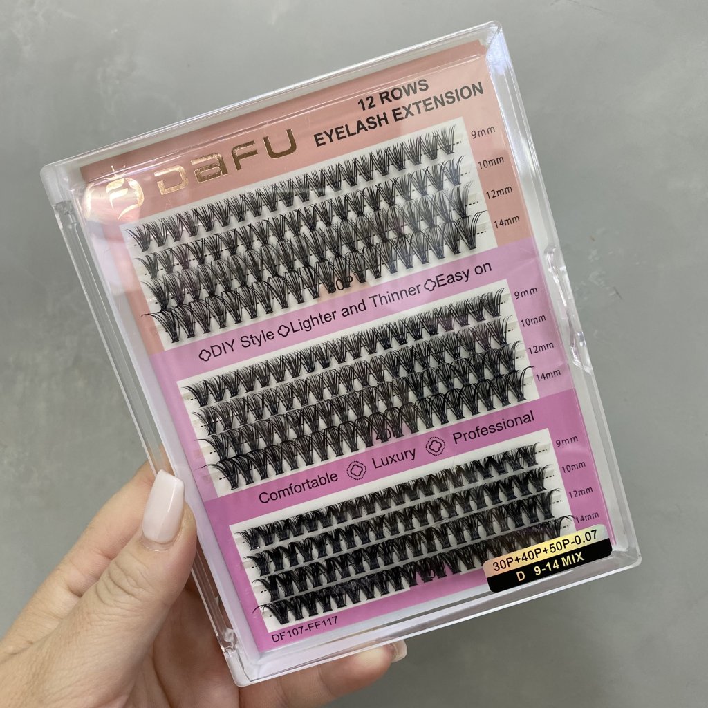 (PREMIUM) Cílios Tufinho 30P+40P+50P-0.07 D 9-14Mix - Dafu CP0251
