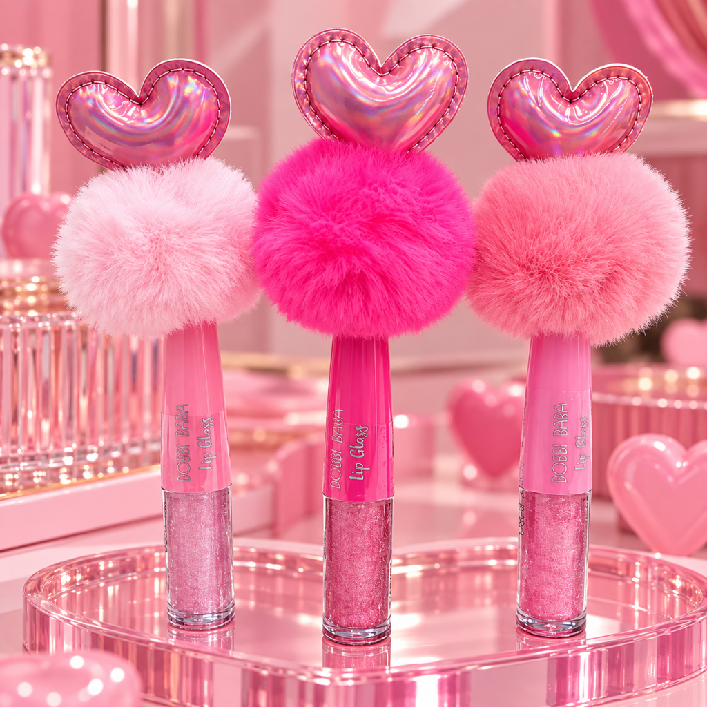 Gloss Labial Pompom Coração BRB-129-139 - Bobbi Rara GLOS0423