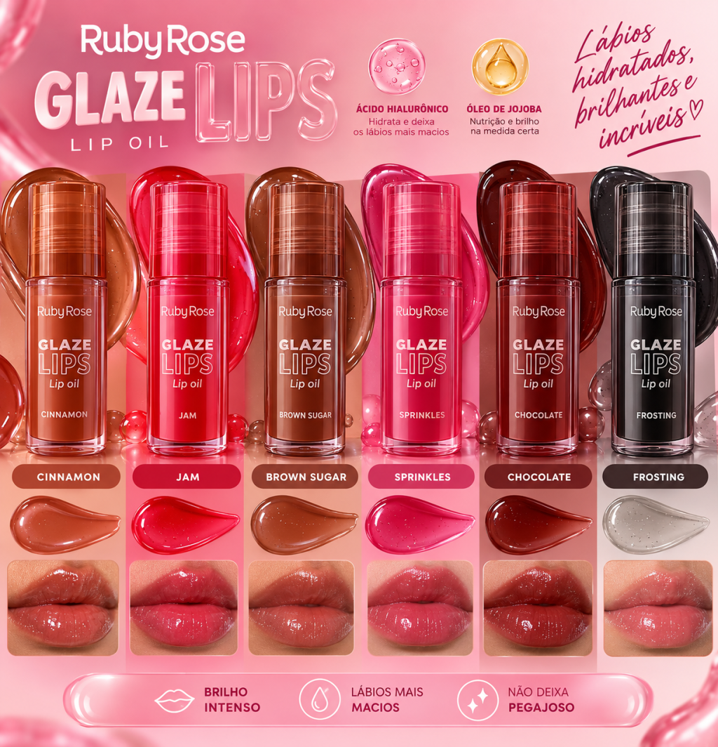 Lip Oil Glaze Lips HB-L6539 - Ruby Rose GLOS0426