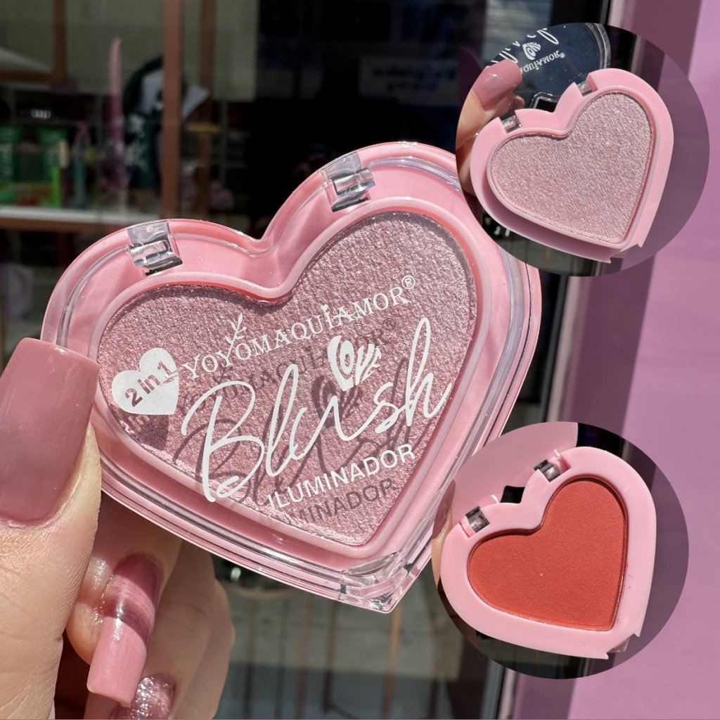 Fui blush + iluminador coração (02) YYA-A9 - Yoyoaquiamor