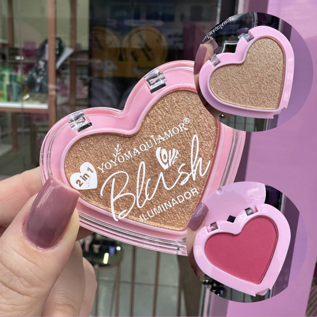 Fui blush + iluminador coração (03) YYA-A9 - Yoyoaquiamor