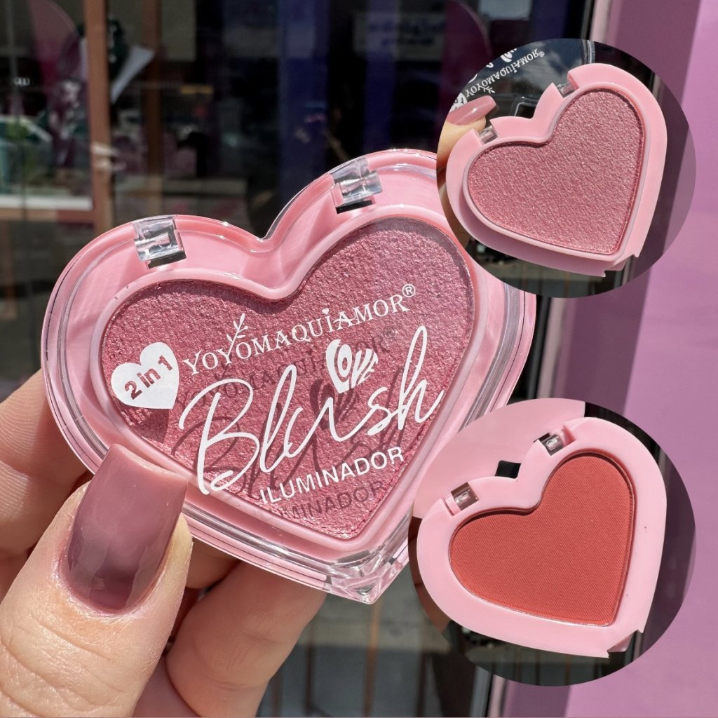 Fui blush + iluminador coração (04) YYA-A9 - Yoyoaquiamor
