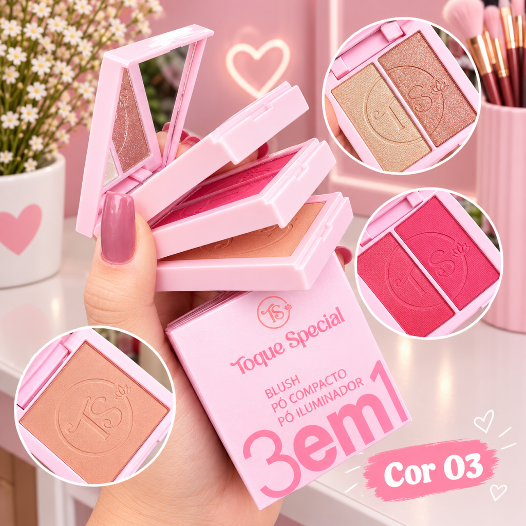 Paleta 3 em 1 (cor 03) TS01209 - Toque Special