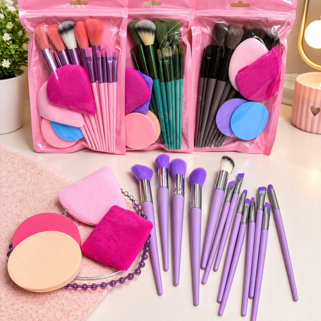 Kit pincéis + esponjas diversos 💕