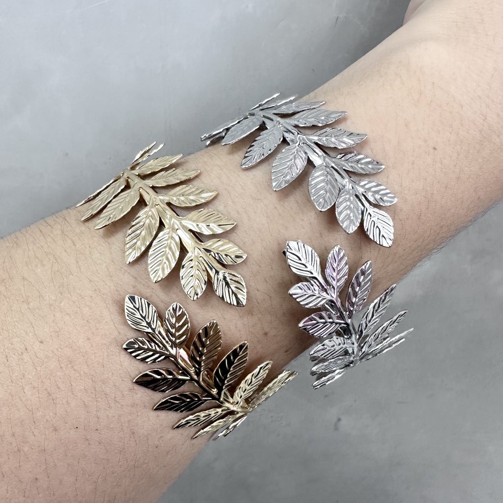 Bracelete bijoux fina modelo folhas ✨