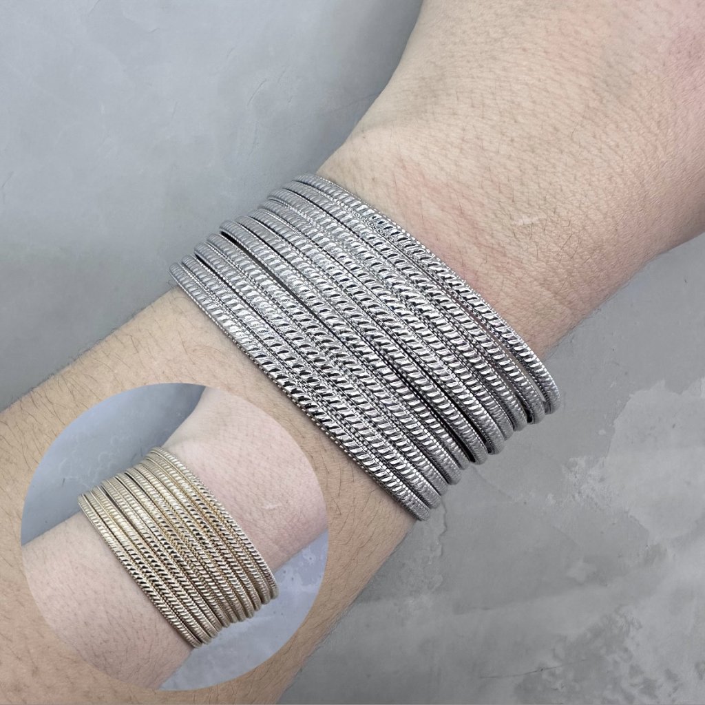 Bracelete bijoux fina modelo vários fios detalhado ✨