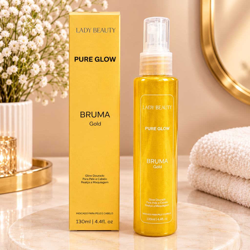 Bruma fixadora pure glow Gold - Lady Beauty