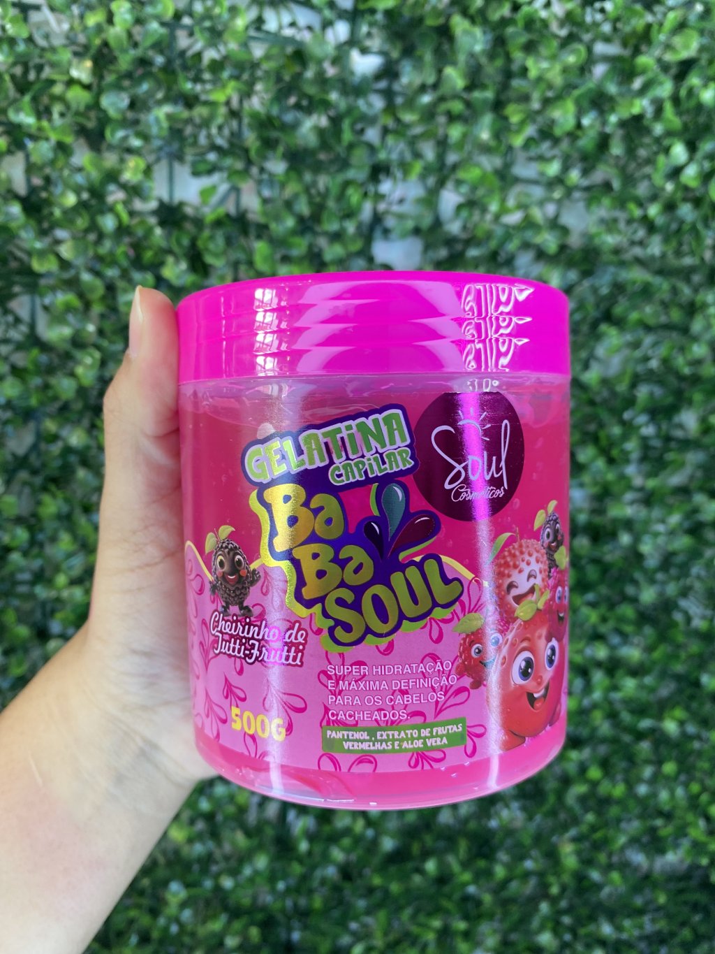 Gelatina capilar tutti-frutti