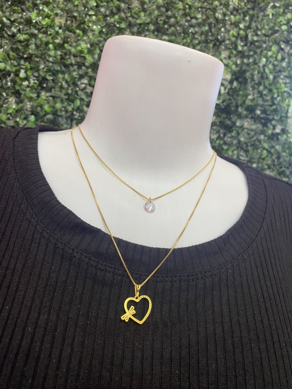 Colar duplo dourado 