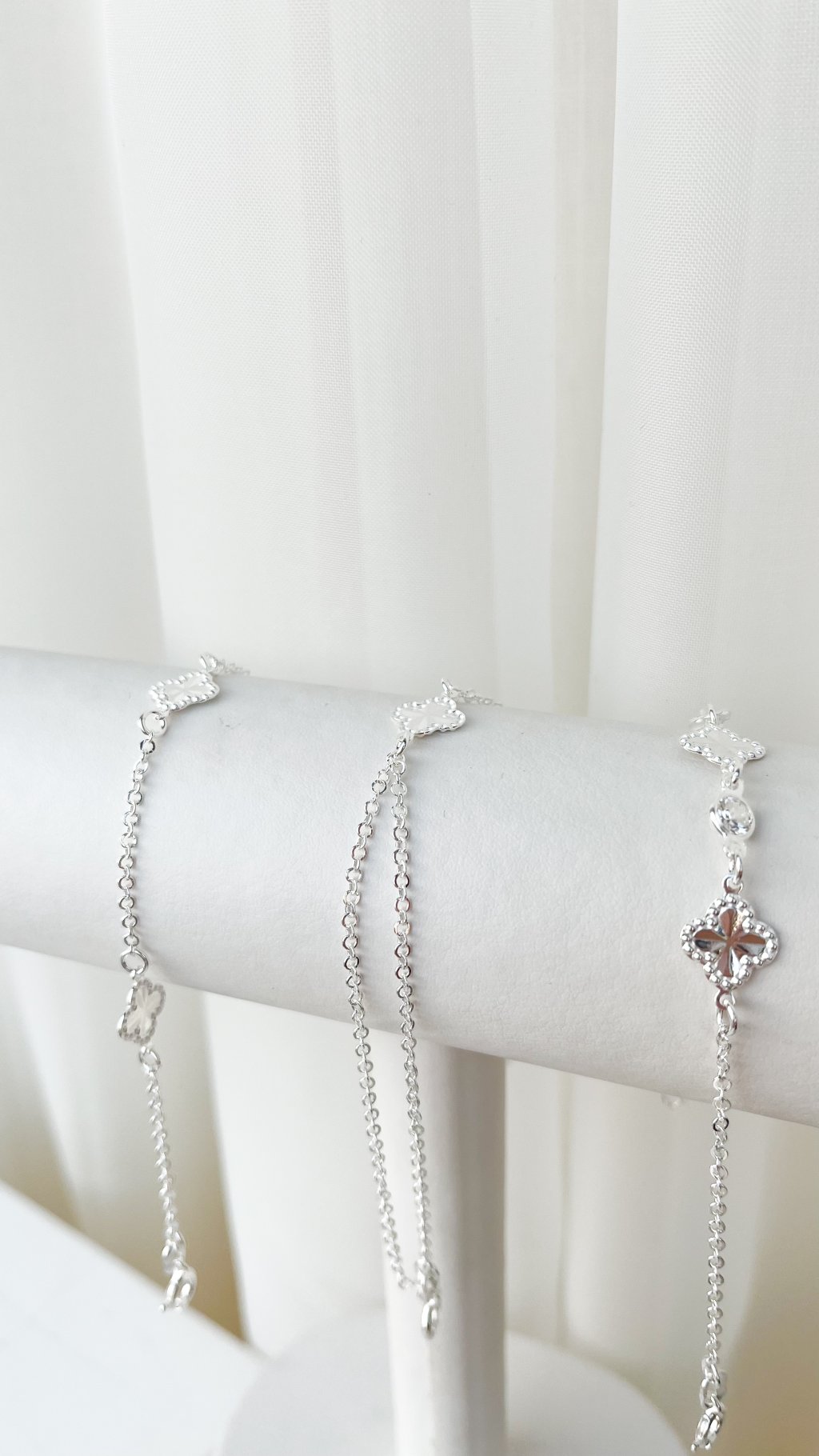 pulseiras de trevo prata