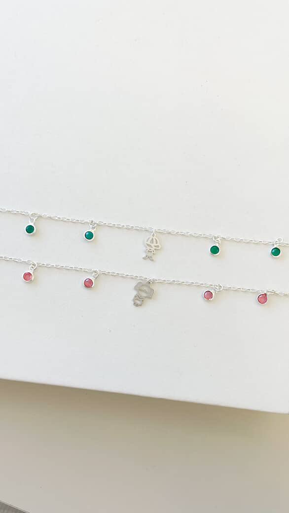 Pulseiras Zircônias Menino/Menina 