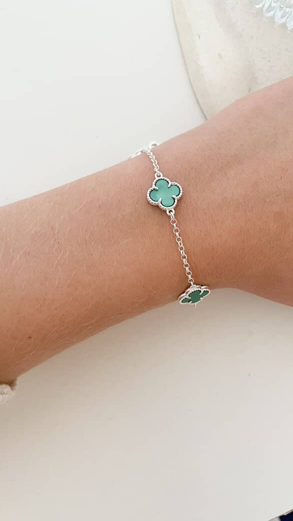pulseira trevo verde maior 