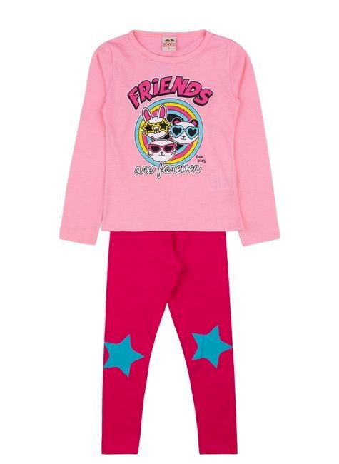 Conjunto Meia Estação Guu Kids Love Friends Rosa Cód: 221