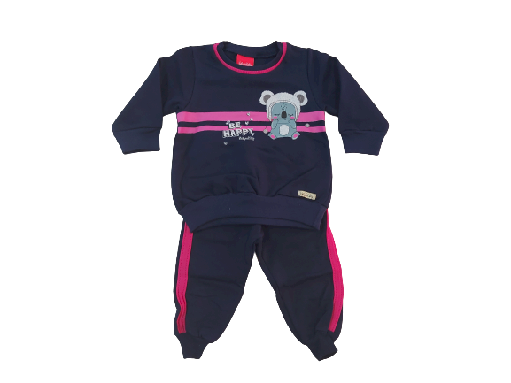 Conjunto Bebê Moletom Kely Kety Coala Be Happy Cód: 115